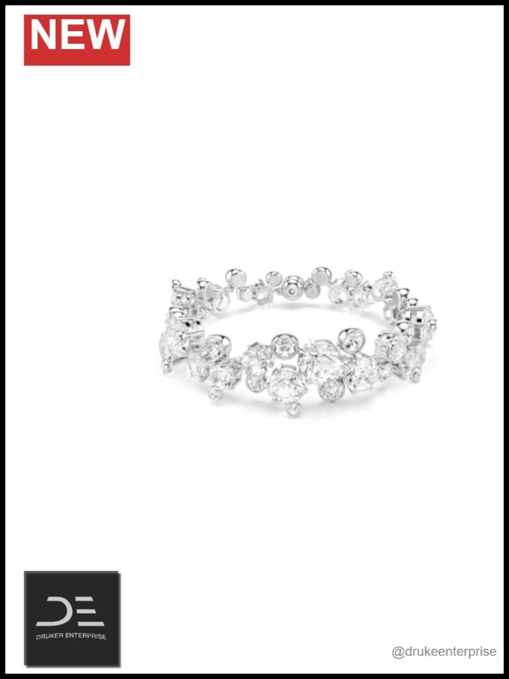 Swarovski Constella Crystal Bracelet Rhodium Plated Magnetic
